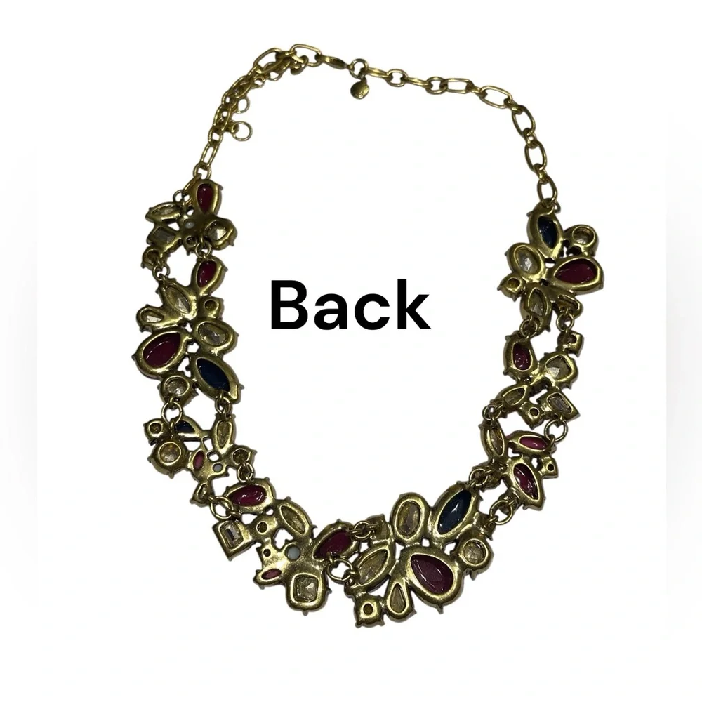 J.Crew Multi-Color Jeweled Bib Statement Necklace - Picture 7 of 7